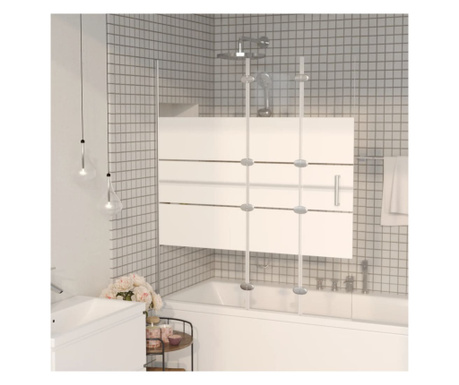 Cabină de duș pliabilă, alb, 120x140 cm, ESG