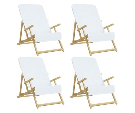 Ručnici za plažu 4 kom bijeli 60 x 135 cm od tkanine 400 GSM