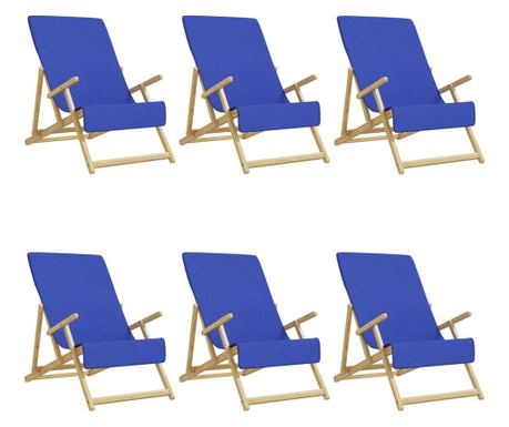 Ručnici za plažu 6 kom plavi 60 x 135 cm od tkanine 400 GSM