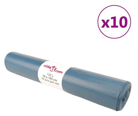 Vreće za smeće 100 kom plave 120 L