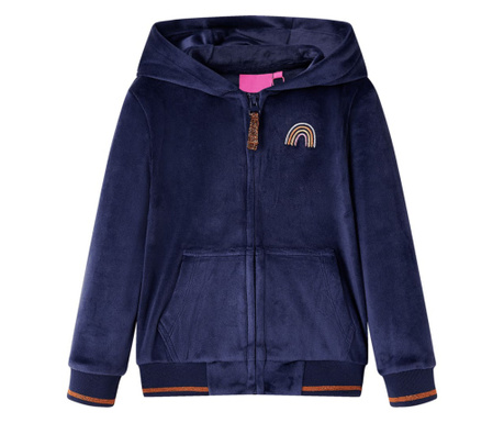 Jachetă cu glugă pentru copii, bleumarin, 128