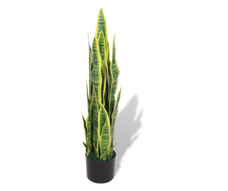 Plantă artificială Limba-soacrei cu ghiveci, 90 cm, verde