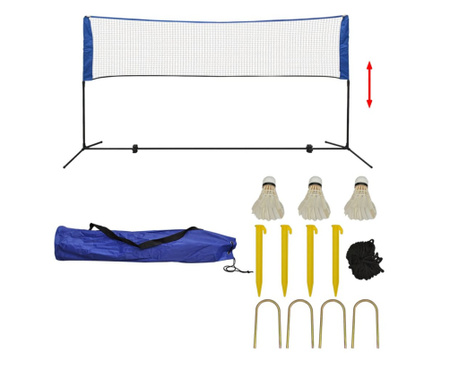Set fileu de badminton, cu fluturași, 300x155 cm