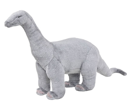 Jucărie de pluș verticală dinozaur Brachiosaurus, gri XXL