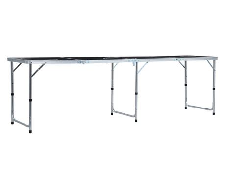 Foldable Beer Pong Table, Black, 240 cm