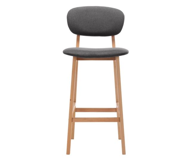 Barski stoli, 2 kosa, temno siva, blago