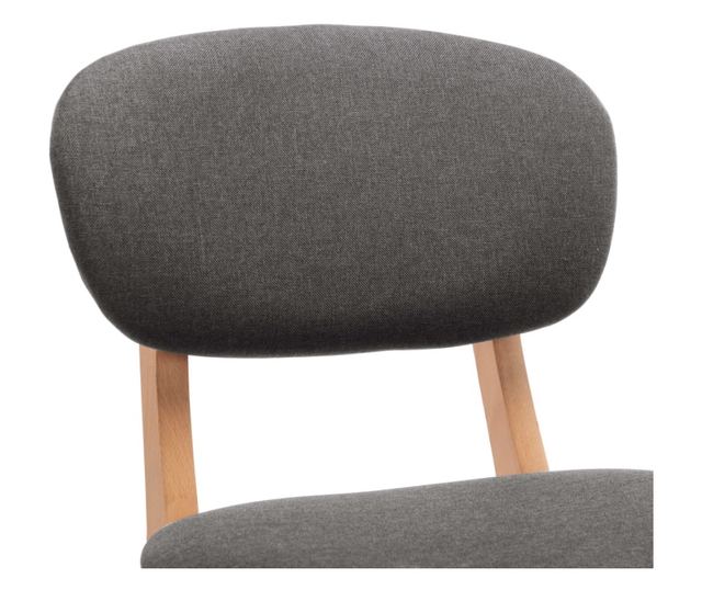 Barski stoli, 2 kosa, temno siva, blago