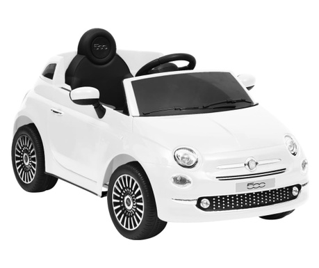 Mașină electrică pentru copii Fiat 500, alb