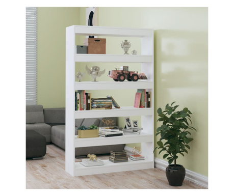 Bibliotecă/Separator cameră, alb, 100x30x166 cm