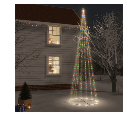 Brad de Crăciun conic, 1134 LED-uri, multicolor, 230x800 cm