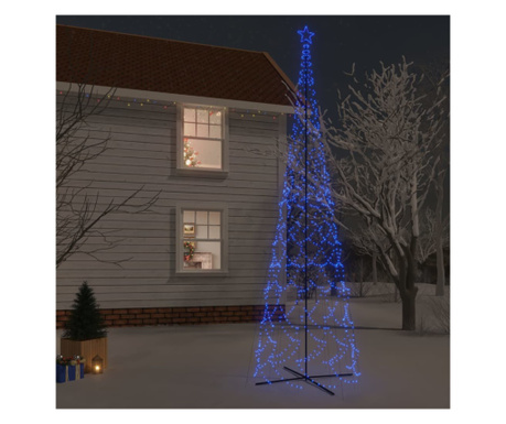 Brad de Crăciun conic, 3000 LED-uri, albastru, 230x800 cm
