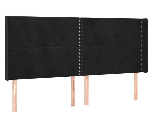 Fekete szrnyas gytbla, 203x16x118/128 cm, brsony
