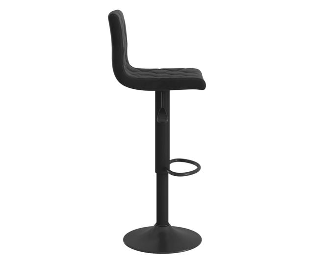 Barski stoli, 2 kosa, črni, žamet