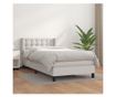Boxspring krevet Pat, bijela, 90x200 cm, umjetna koža thumbnail 1