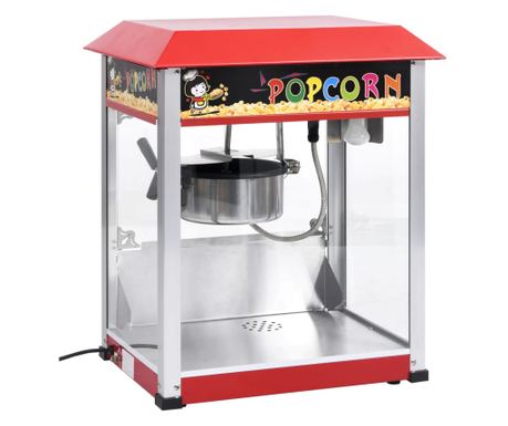 vidaXL Aparat de făcut floricele cu vas de teflon 1400 W