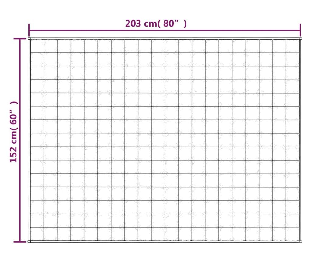 Терапевтично одеяло, светло кремаво, 152x203 см, 7 кг, текстил - 6