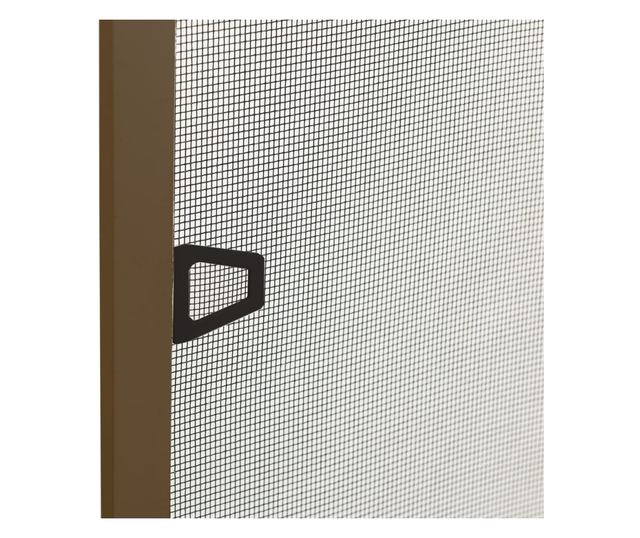 Мрежа против насекоми за прозорци, кафява, 80x120 см