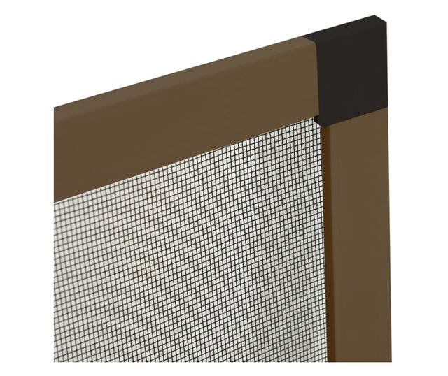 Мрежа против насекоми за прозорци, кафява, 80x120 см