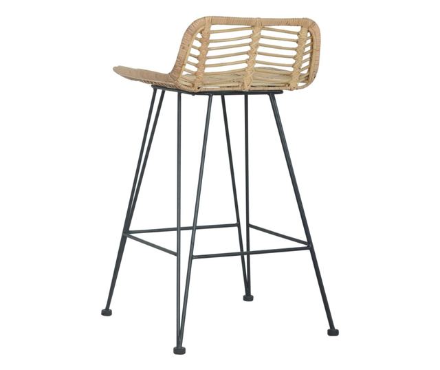 Barski stoli, 2 kosa, naravni ratan