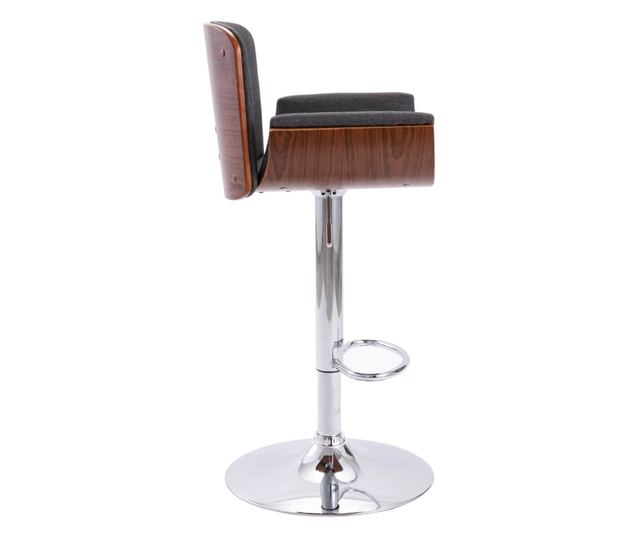 Barski stol, siv, tekstilni material