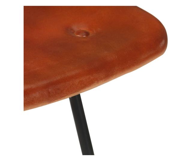 Barski stoli, 4 kosi, rjavi, pravo usnje