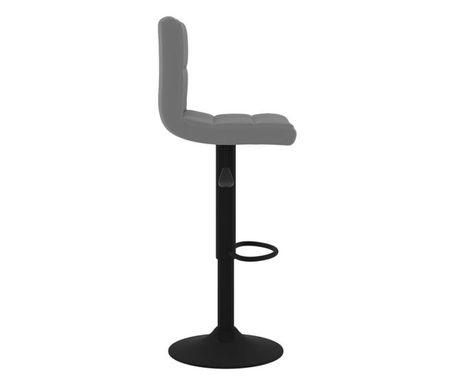 Barski stol, temno siv, žamet