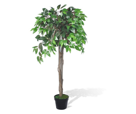 Planta artificială, arbore de ficus, cu ghiveci, 110 cm