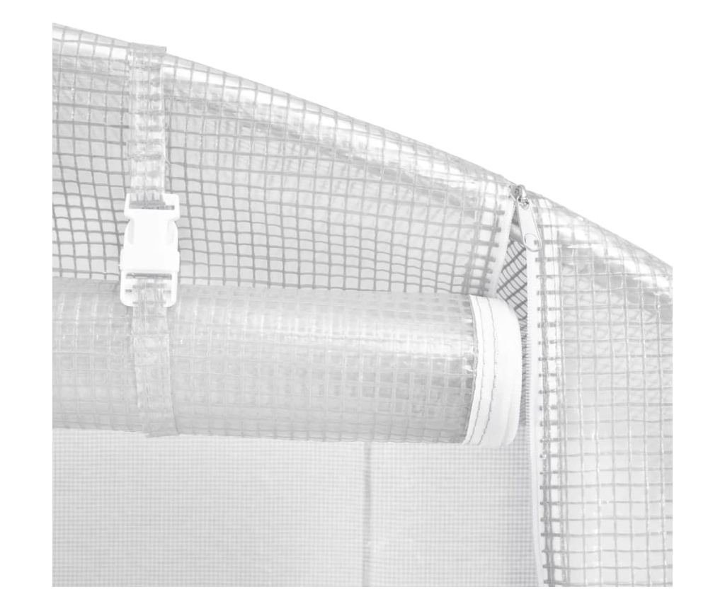 Оранжерия с метална рамка, бяла, 90 кв.м, 18x5x2,3 м - 11