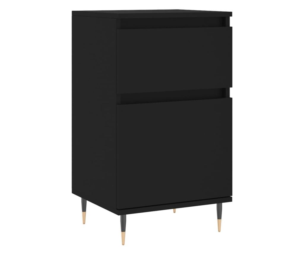 Konzola, crna, 40x35x70 cm, obrađeno drvo - 2