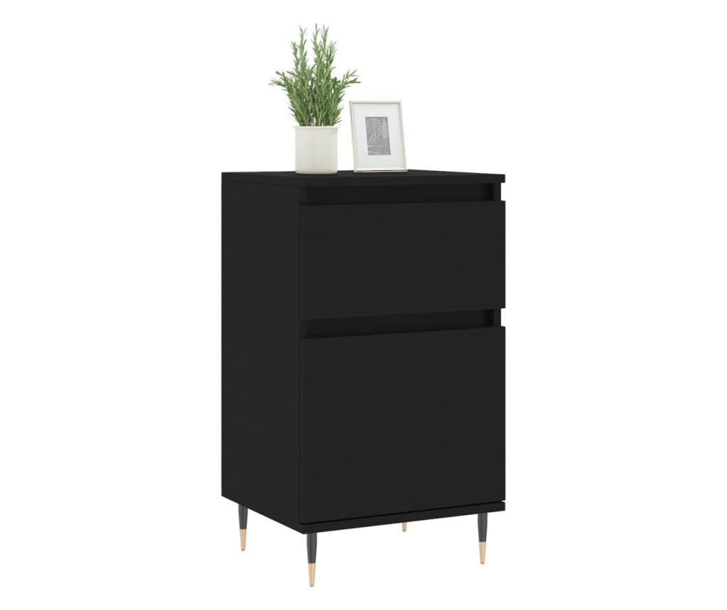 Konzola, crna, 40x35x70 cm, obrađeno drvo - 3