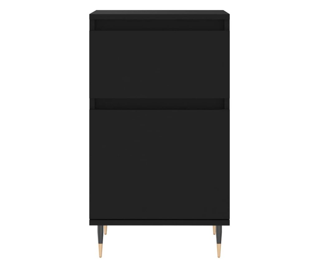 Konzola, crna, 40x35x70 cm, obrađeno drvo - 5