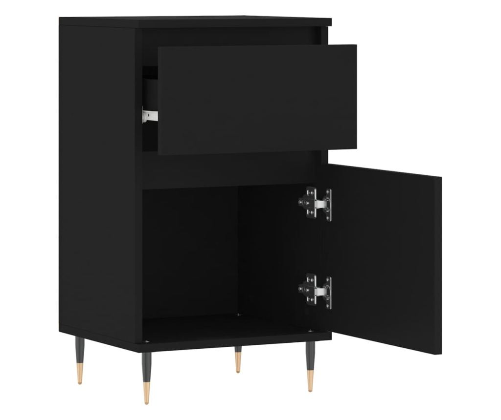 Konzola, crna, 40x35x70 cm, obrađeno drvo - 6