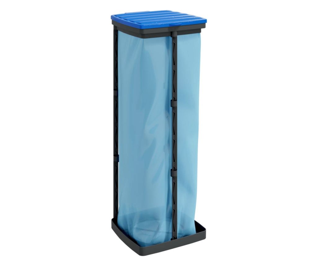 Držači za vreće za smeće, 2 kom., crna i plava, 120 L, PP - 3