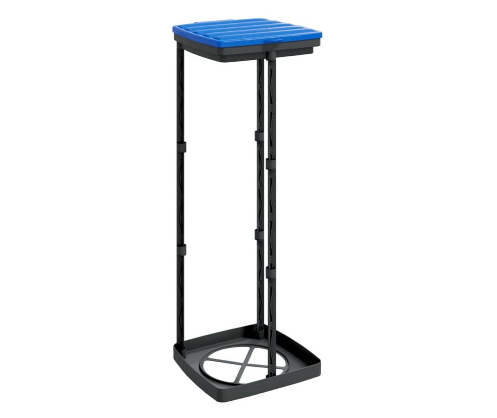 Držači za vreće za smeće, 2 kom., crna i plava, 120 L, PP - 4