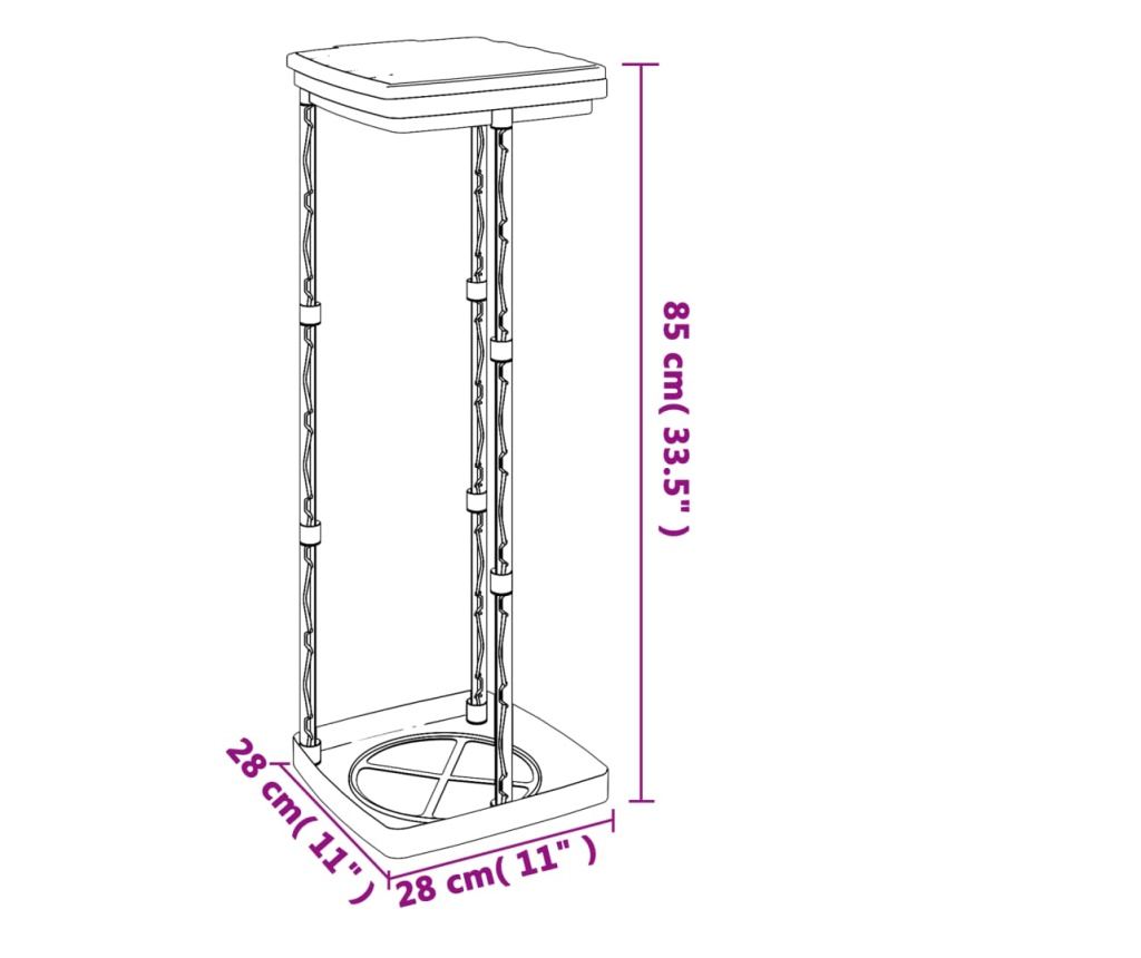 Držači za vreće za smeće, 2 kom., crna i plava, 120 L, PP - 8