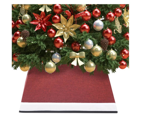 Fustă brad de Crăciun, roșu și alb, 48x48x25 cm