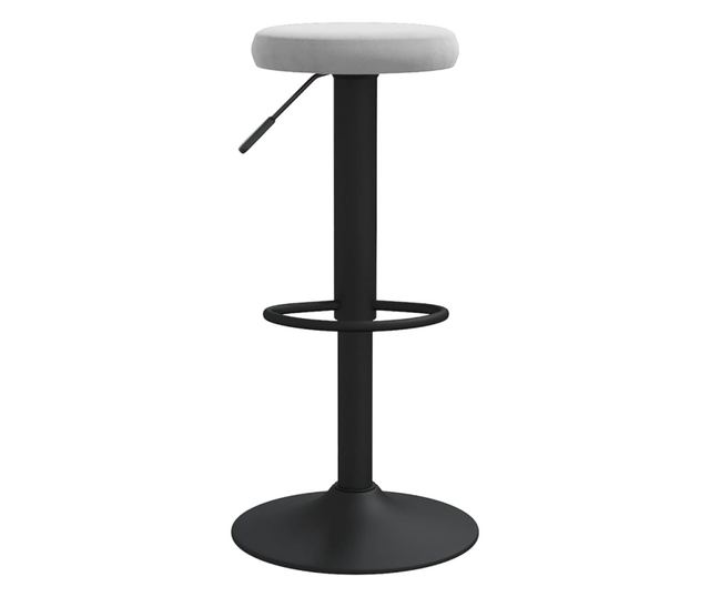 Barski stoli, 2 kosa, svetlo sivi, žamet