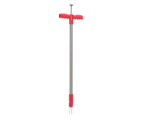 Dispozitiv de eliminat buruieni, roșu și gri, 93,5 cm, oțel