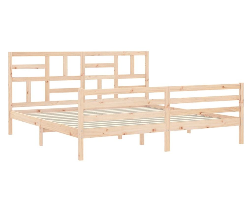 Рамка за легло с табла 200x200 см, масив бор - 3