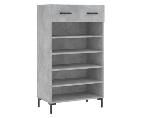 vidaXL Pantofar, gri beton, 60x35x105 cm, lemn compozit