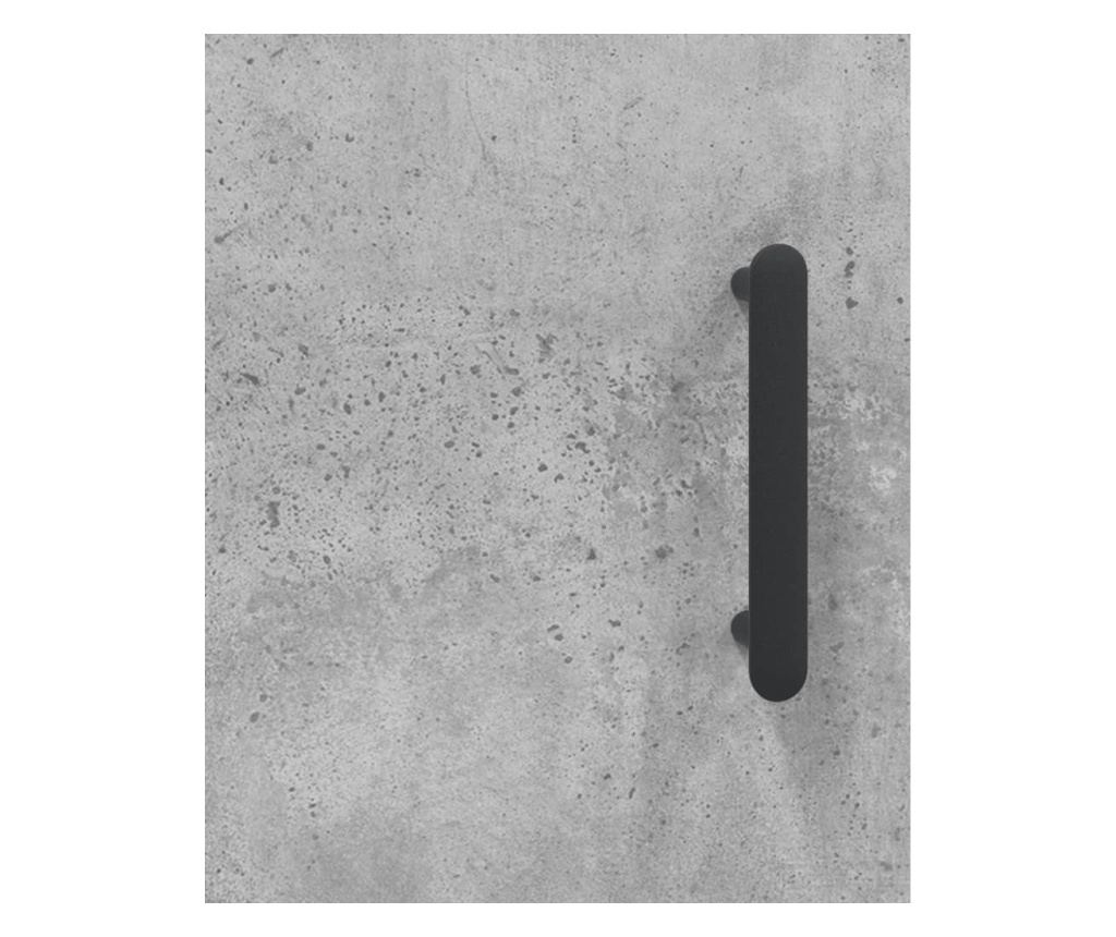 Komoda, betonsko siva, 69,5x34x90 cm, konstruirano drvo - 10