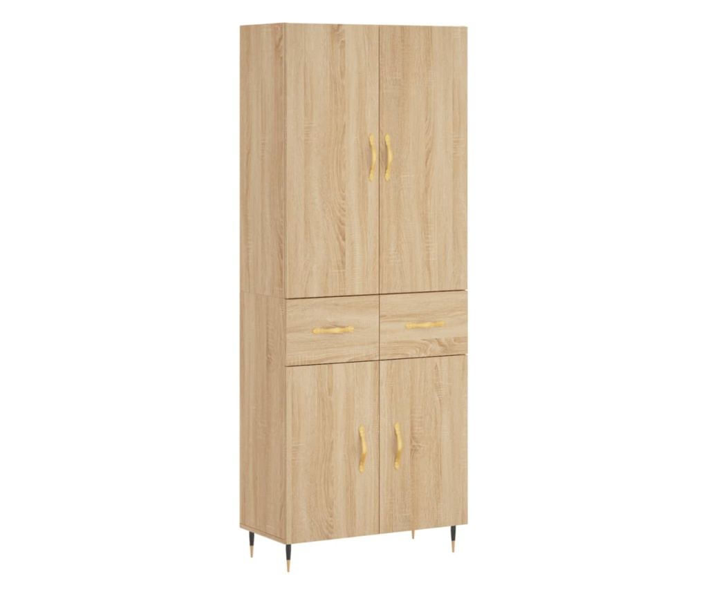 Visoka ormar, hrast sonoma, 69,5x34x180 cm, kompozitno drvo - 2