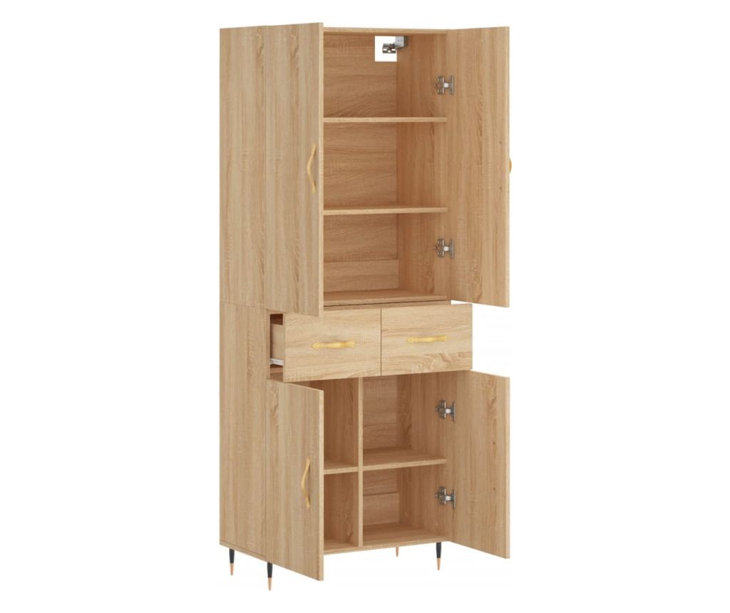 Visoka ormar, hrast sonoma, 69,5x34x180 cm, kompozitno drvo - 4