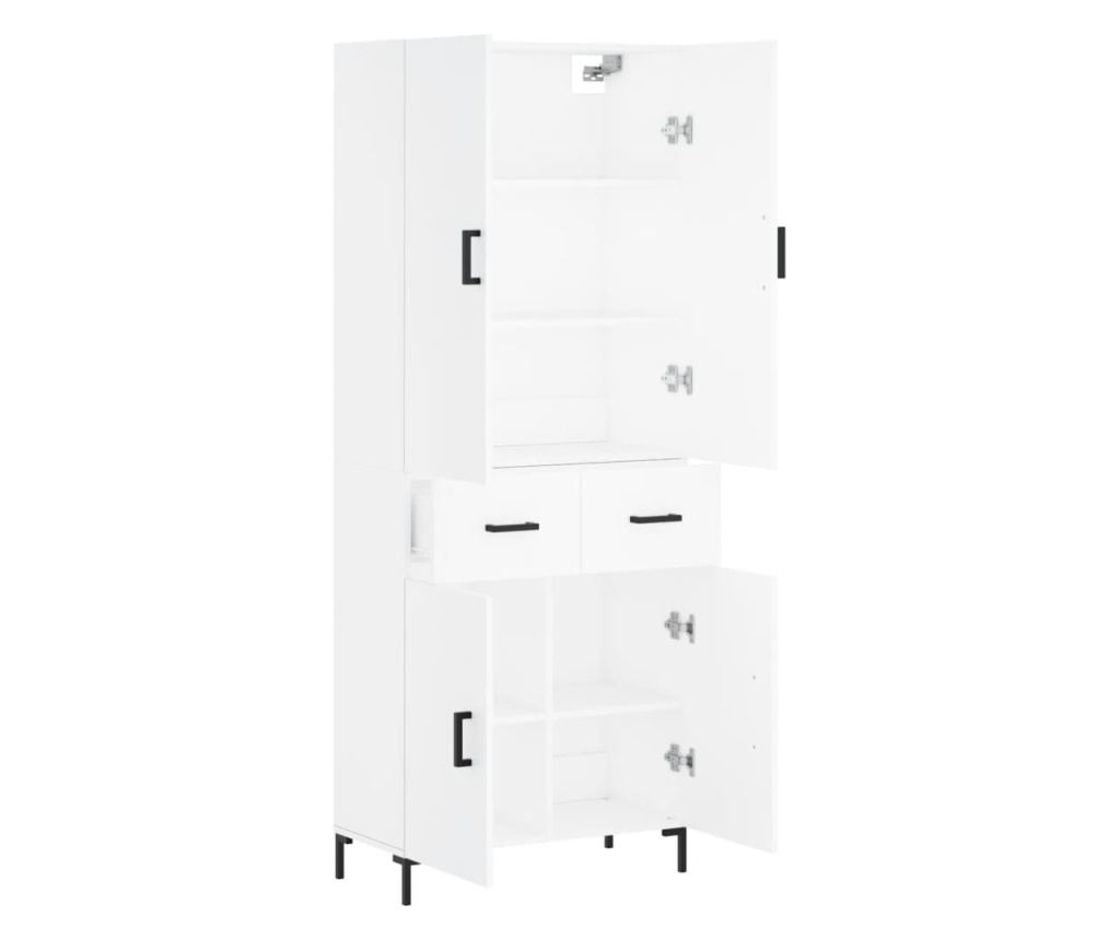 Visoki ormar, bijela, 69,5x34x180 cm, kompozitno drvo - 4