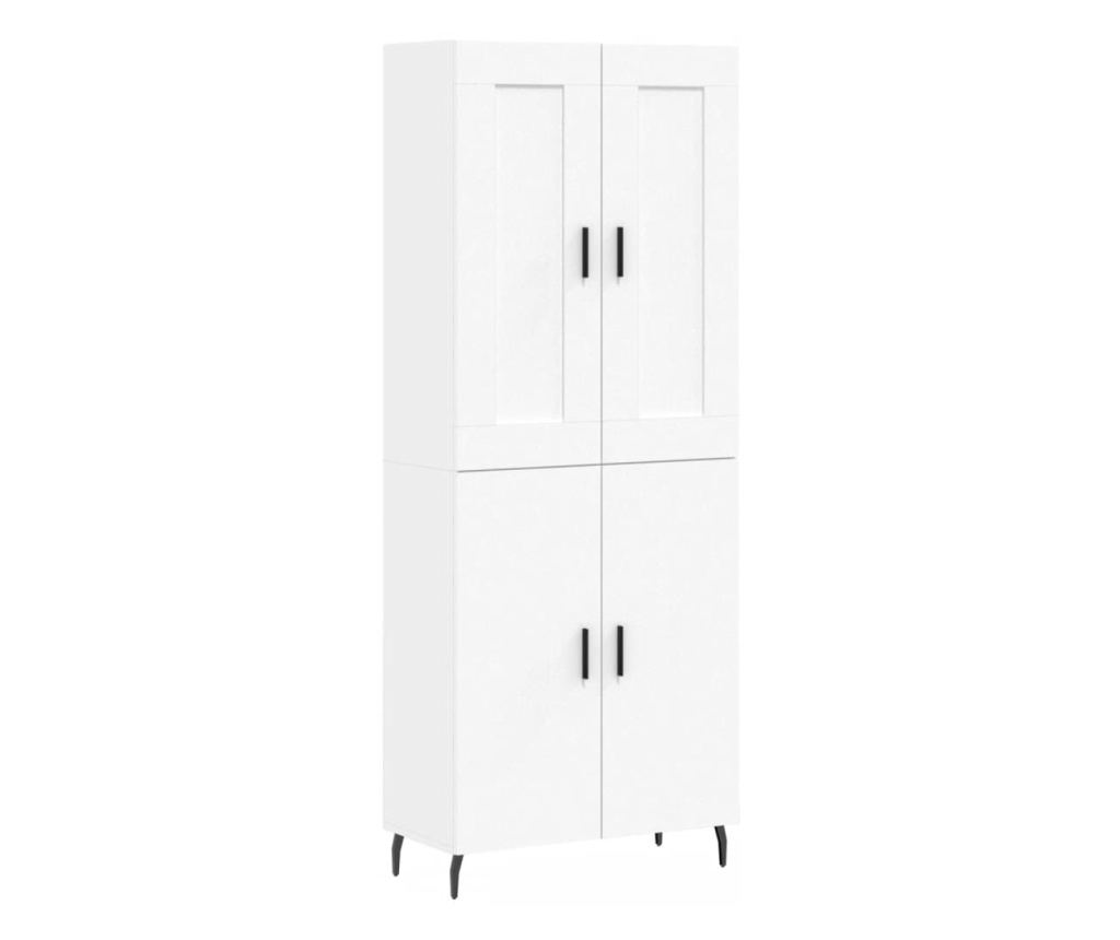 Visoki ormarić, bijeli, 69,5x34x180 cm, kompozitno drvo - 2
