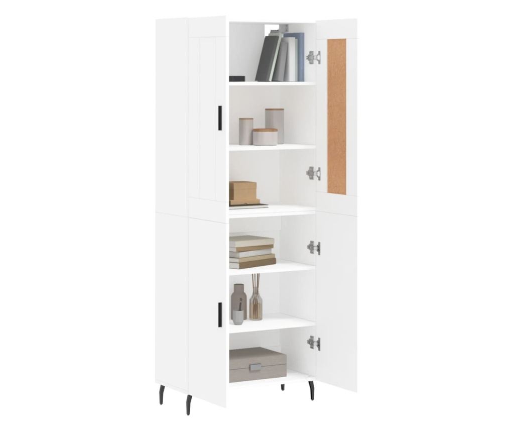 Visoki ormarić, bijeli, 69,5x34x180 cm, kompozitno drvo - 3
