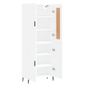 Visoki ormarić, bijeli, 69,5x34x180 cm, kompozitno drvo thumbnail 4