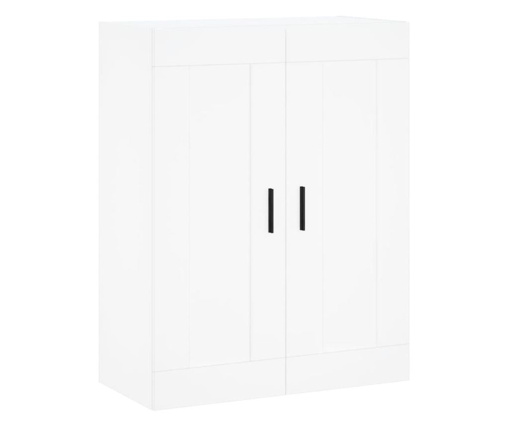 Visoki ormarić, bijeli, 69,5x34x180 cm, kompozitno drvo - 5