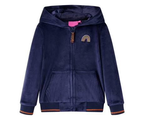 Jachetă cu glugă pentru copii, bleumarin, 116