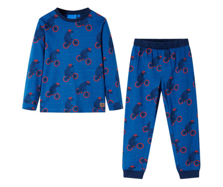 Pijamale de copii cu mâneci lungi petrol 92